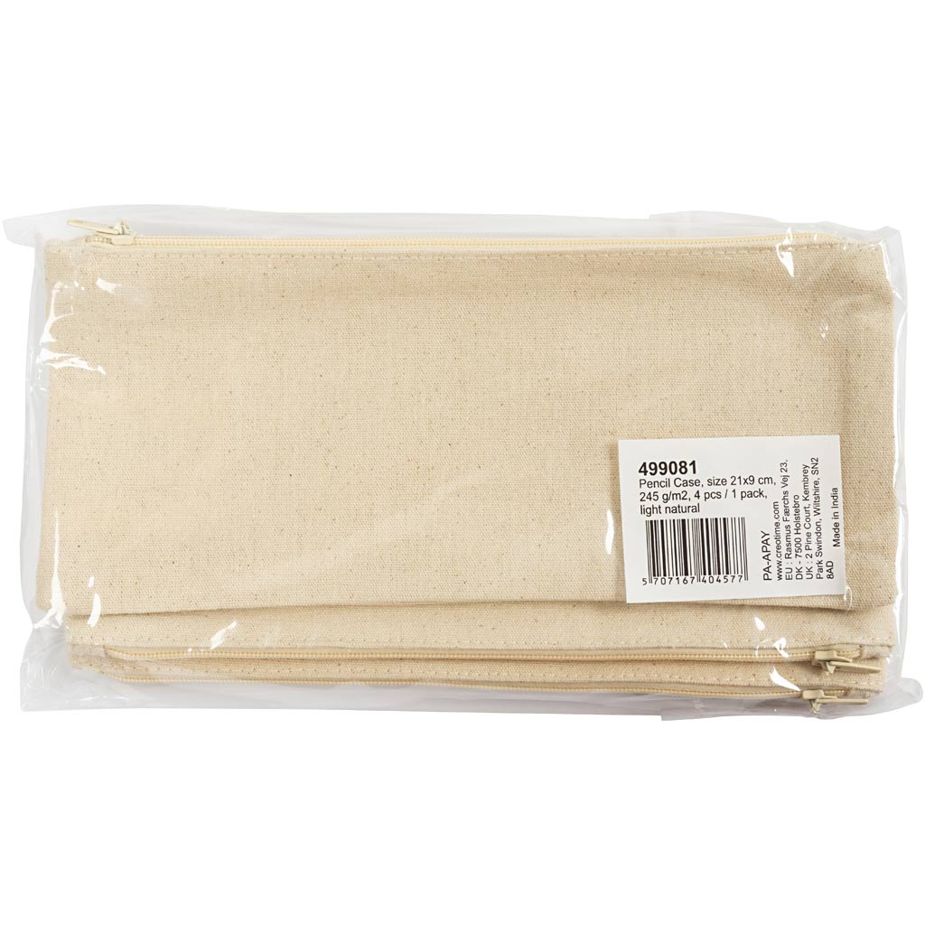 Trousse Creativ company, taille 21x9 cm, 245 g, naturel clair, 4 pièces 1 boîte