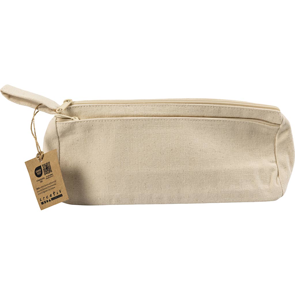 Trousse Creativ company, triangulaire, h: 8 cm, d: 6 cm, l: 22 cm, naturel clair, 1 pièce