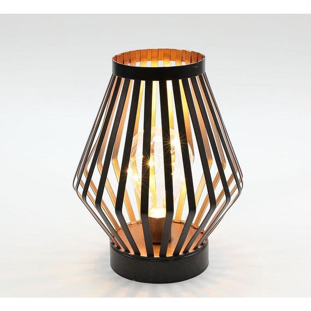 Lampe de table LED en métal design Jhy 17,5x22 cm bronze noir