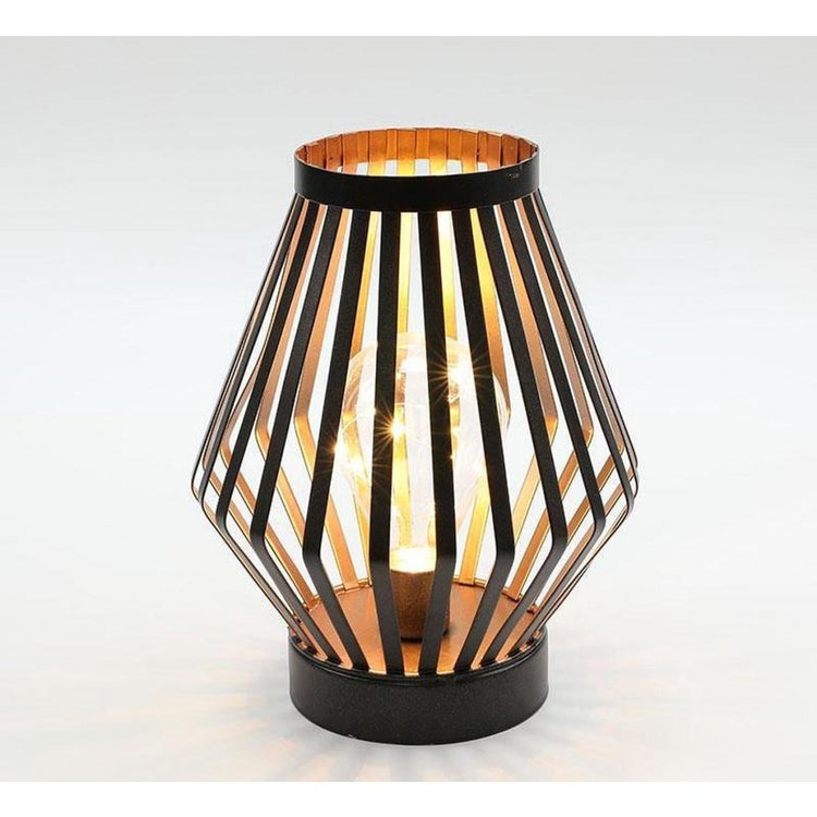 Lampe de table LED en métal design Jhy 17,5x22 cm bronze noir