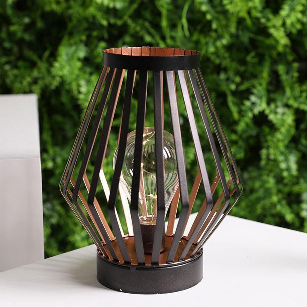 Lampe de table LED en métal design Jhy 17,5x22 cm bronze noir