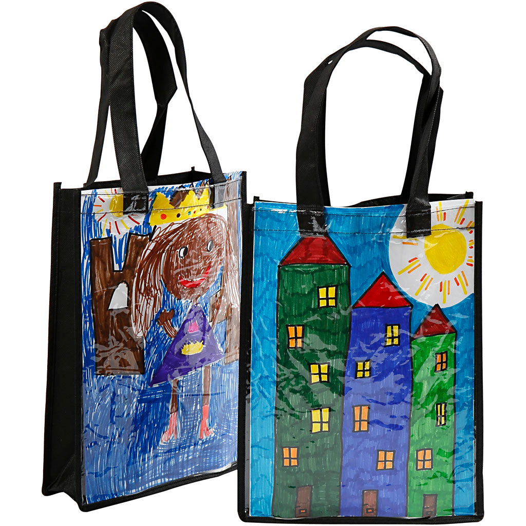 Sac d'entreprise Creativ avec façade en plastique, dimensions 30x23x7 cm, noir, 1 pièce