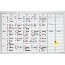 Agenda annuel mural Franken jk715 blanc, argent 90 x 60 cm