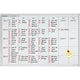 Agenda annuel mural Franken jk715 blanc, argent 90 x 60 cm