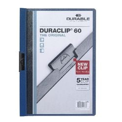 Dossier à clips duraclip durable a4 220x307mm bleu nuit