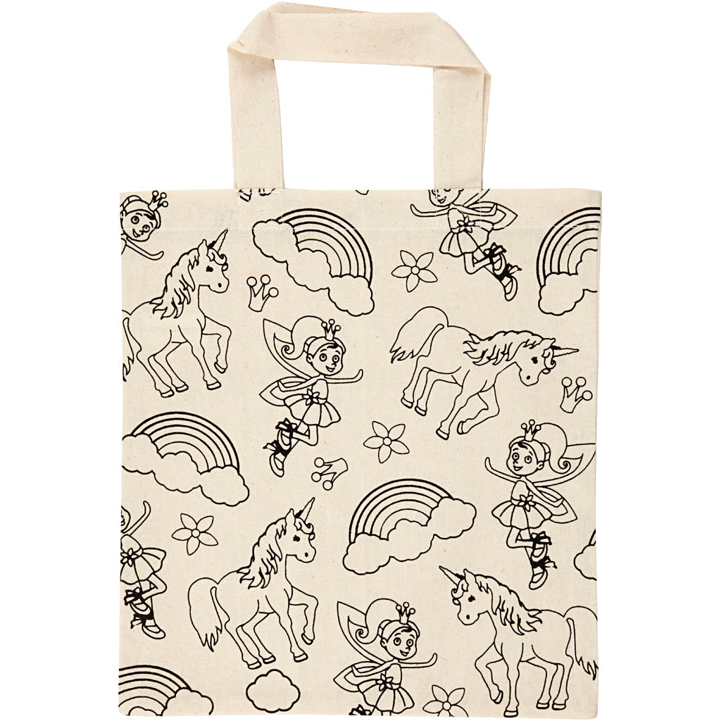 Creativ company sac de transport, licorne, taille 27,5x30 cm, 135 g, naturel clair, 1 pièce