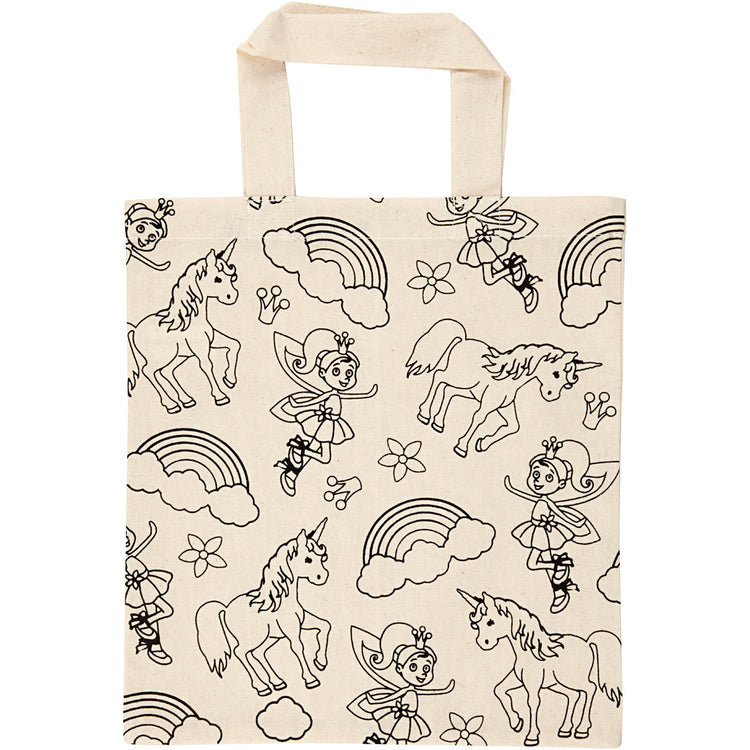 Creativ company sac de transport, licorne, taille 27,5x30 cm, 135 g, naturel clair, 1 pièce