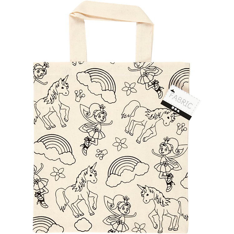 Creativ company sac de transport, licorne, taille 27,5x30 cm, 135 g, naturel clair, 1 pièce