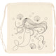 Sac à dos Creativ company, sirène, taille 37x41 cm, 110 g, naturel clair, 1 pièce