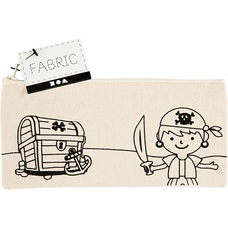 Trousse Creativ company, pirates, dim. 21x9 cm, 245 g, naturel clair, 1 pièce