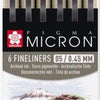 Sakura Pigma Micron 05 Pouche avec 6 couleurs terrestres