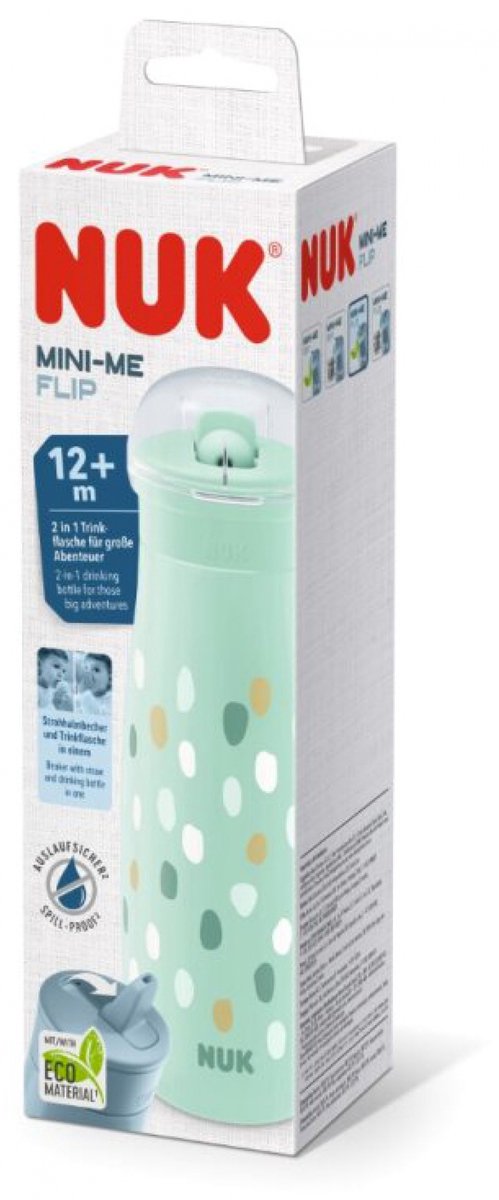 Nuk - alimentation - biberon mini-me - eco - 450 ml - 12 mois+ - points.