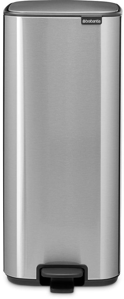 Poubelle à pédale Brabantia bo - 30 litres - acier mat résistant aux empreintes digitales