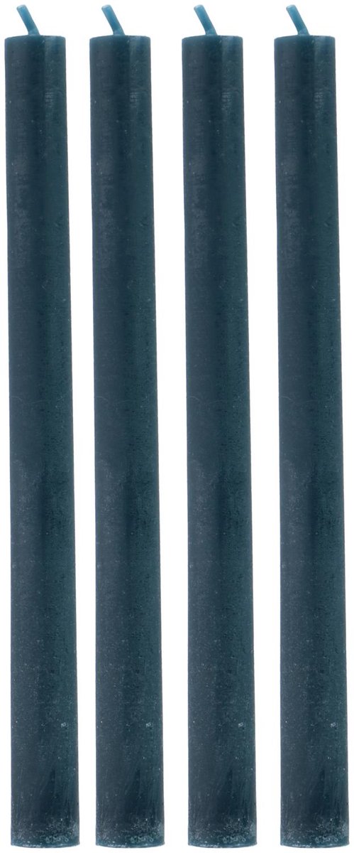 Arti casa bougies de table lot de 4 - 7 heures de combustion - bougies de table - bleu foncé