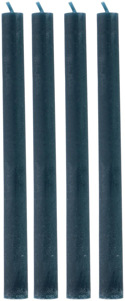 Arti casa bougies de table lot de 4 - 7 heures de combustion - bougies de table - bleu foncé