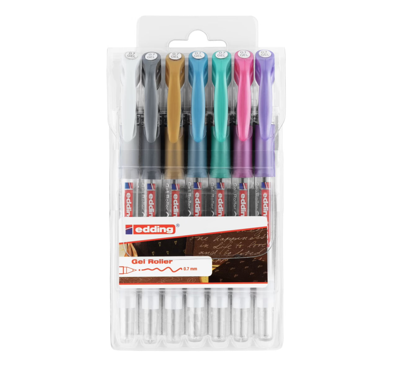 Edding 2185 • rouleau gel 0,7mm assorti 7pcs