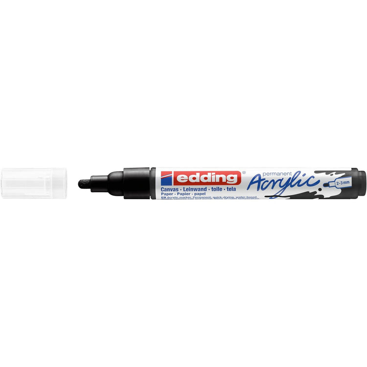 Edding 5000 • marqueur acrylique moyen noir