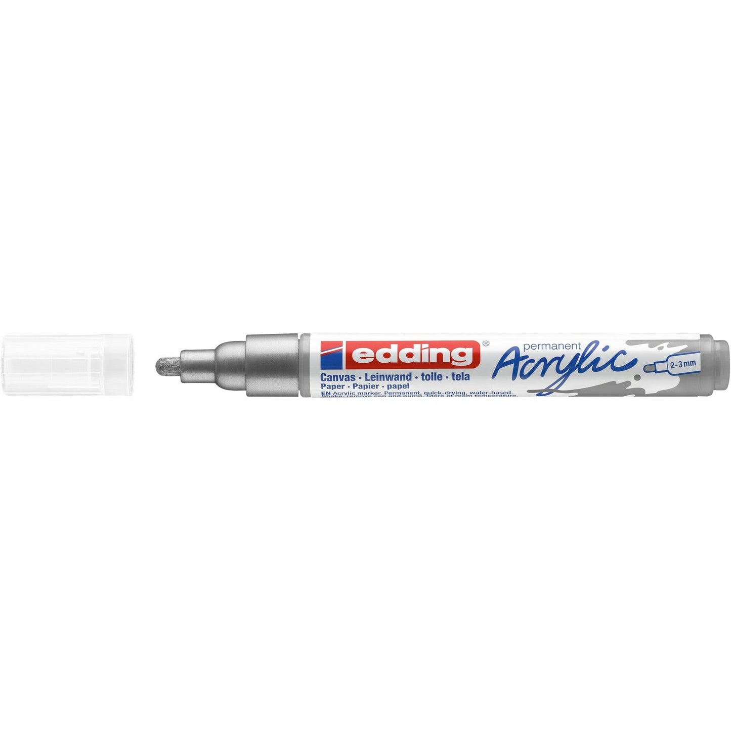 Edding 5000 • marqueur acrylique moyen argent