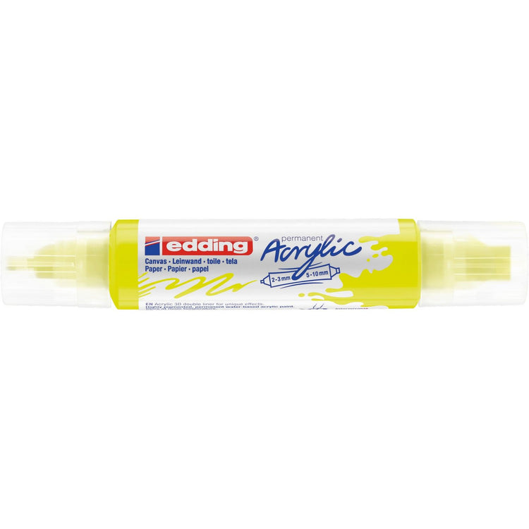 Edding 5000 • liner double 3D acrylique jaune néon