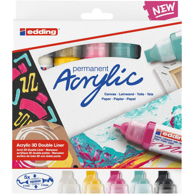 Edding 5000 • acrylique 3d double liner 5pcs set modern basic