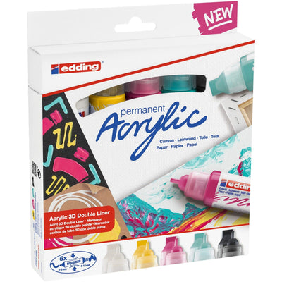 Edding 5000 • acrylique 3d double liner 5pcs set modern basic