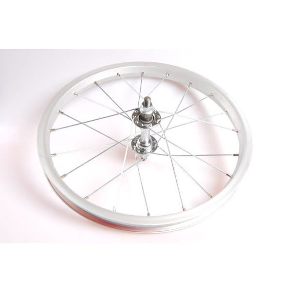 roue avant 16 x 1,75 argent en aluminium