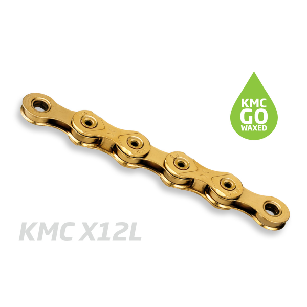 Chaîne Kmc x12l 12v 126l ciré ti-n or