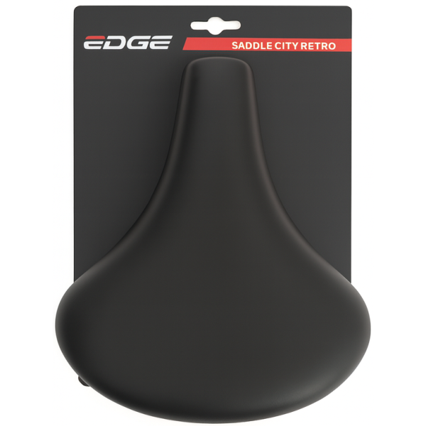 Selle de vélo Edge City Retro - noir (sur carte)