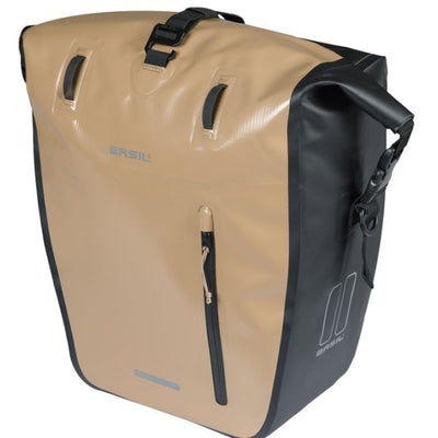 Basil sac de vélo simple rivo l tarpaulin mik 25-31l 14 x 28 x 43 cm - sable noir