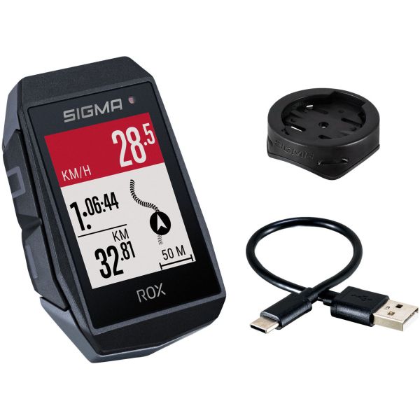 Sigma Rox 11.1 EVO GPS SW SWO Stand Simple Holder + USB-C Câble de chargement