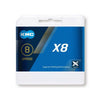 KMC Chaîne de vélo X8 Argent 114 maillons