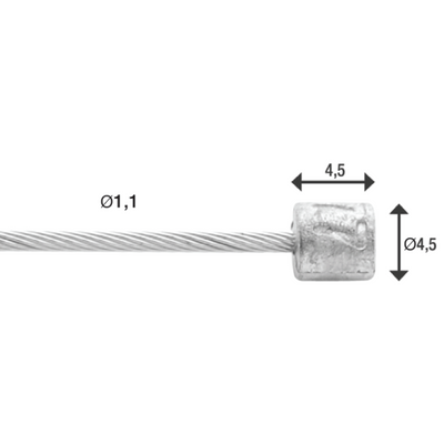Elvedes shift cable intérieur inox 49dr mamelon 4x4 boite (50)