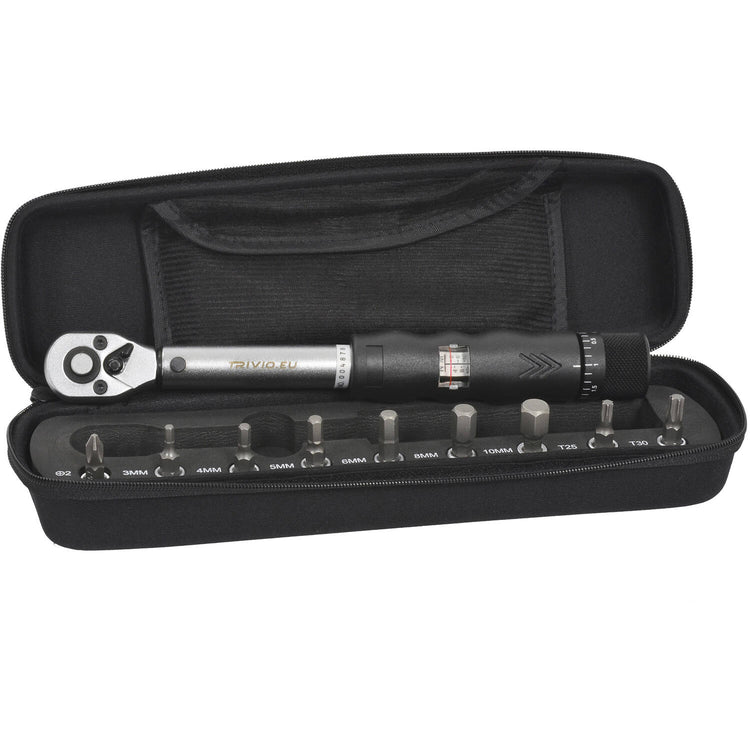 Trivio - jeu de clés dynamométriques pour outils de vélo 2-14nm 1 4 + jeu d'embouts