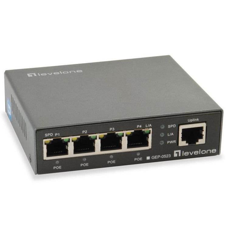 Niveau de niveau Ocep-0523 Gigabit POE Gigabit POE Switch, IEEE 802.3af at, 4x Poe, 60W, 10 1000Mbps