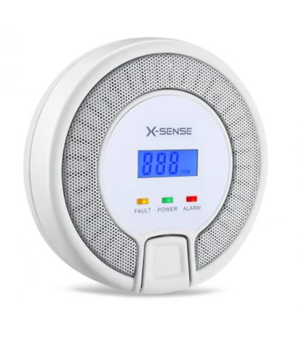 Co-détecteur X-sense avec affichage, piles incluses