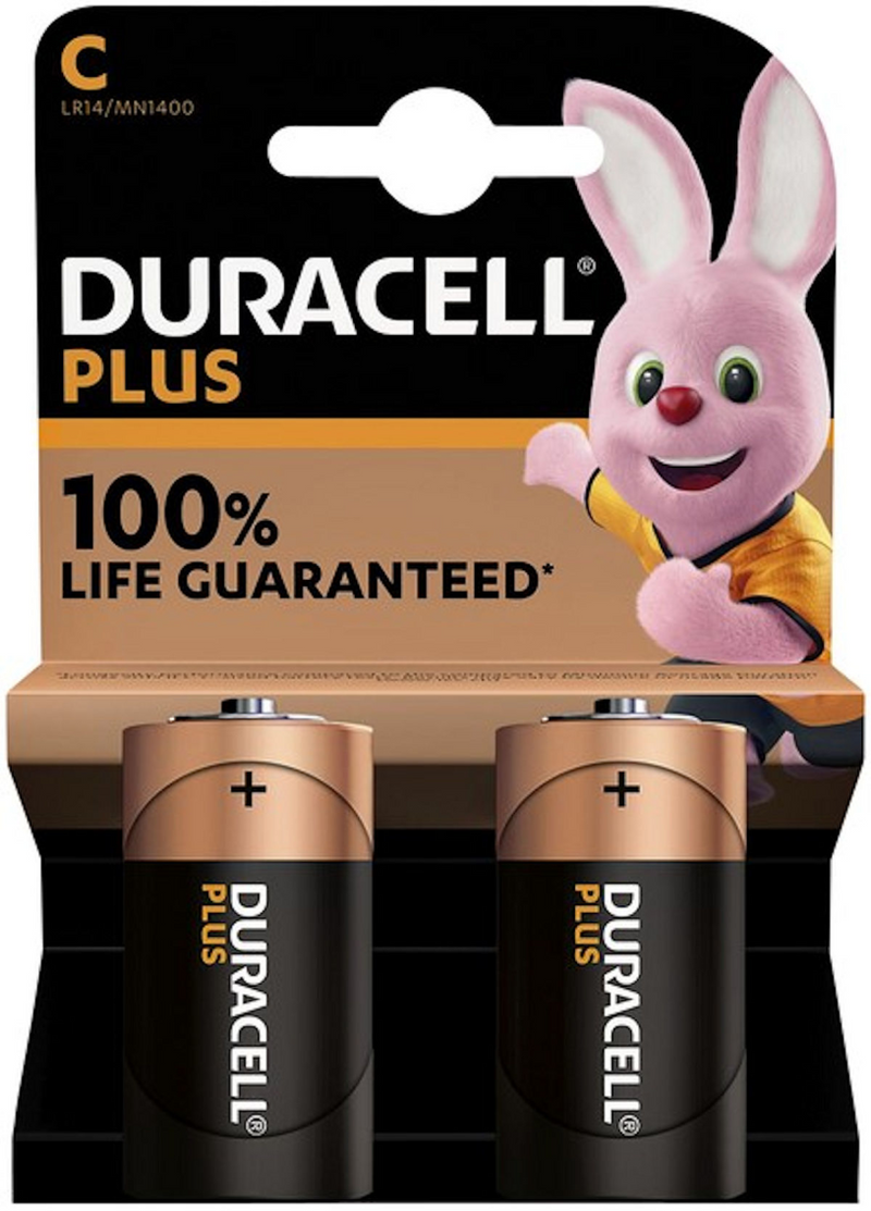 Duracell - Batterie plus 100% supplémentaire MN1400 LR14 C BP2