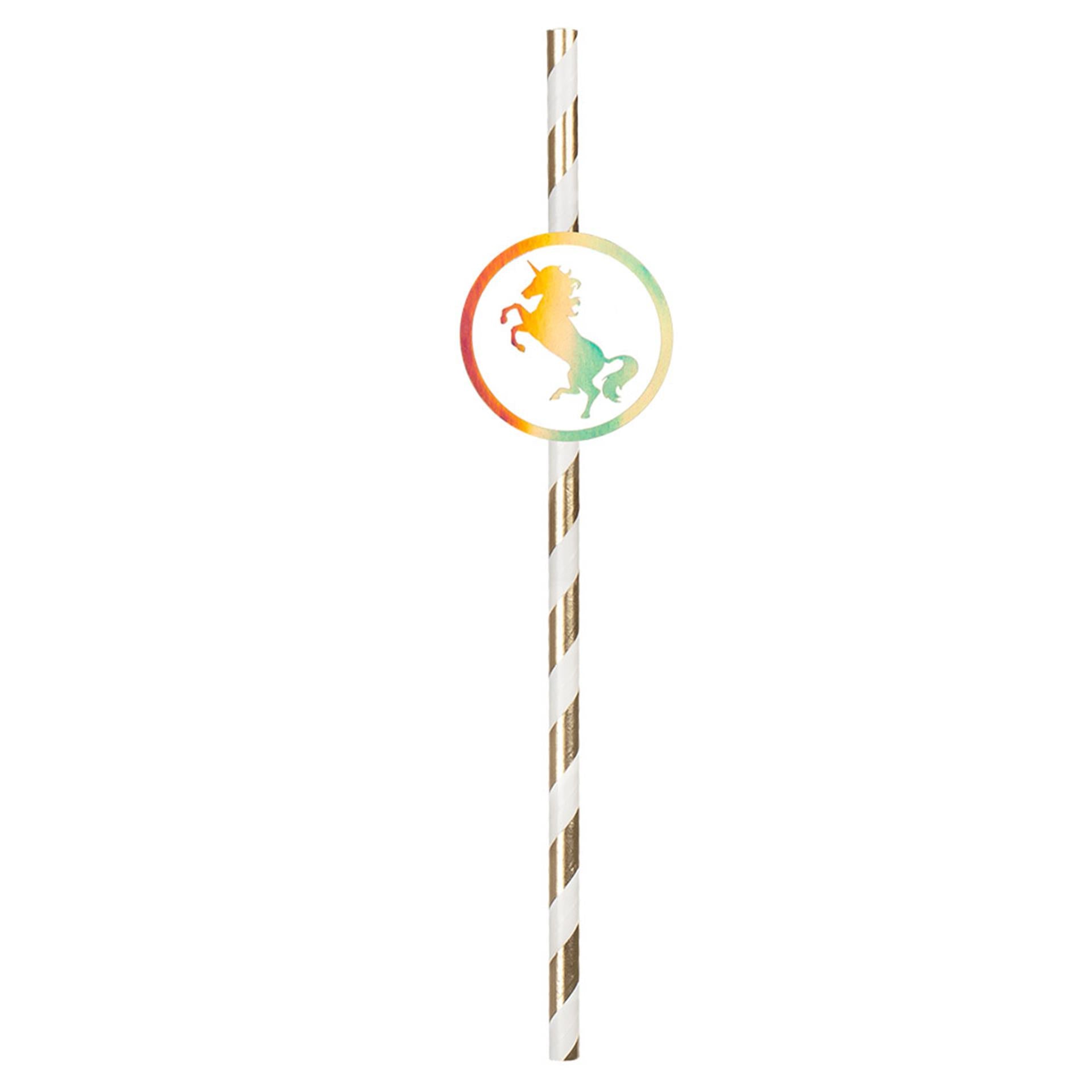 Boland pailles en papier licorne lot de 6 pièces