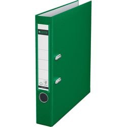 Ordner leitz 1015 plastique largeur 5,2 cm vert insert étiquette trou de préhension