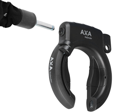 Axa - Ringslot Defender Retractable met uitneembare sleutel zwart