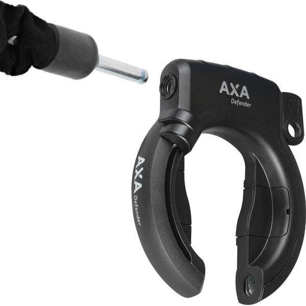 Axa - Ringslot Defender Retractable met uitneembare sleutel zwart