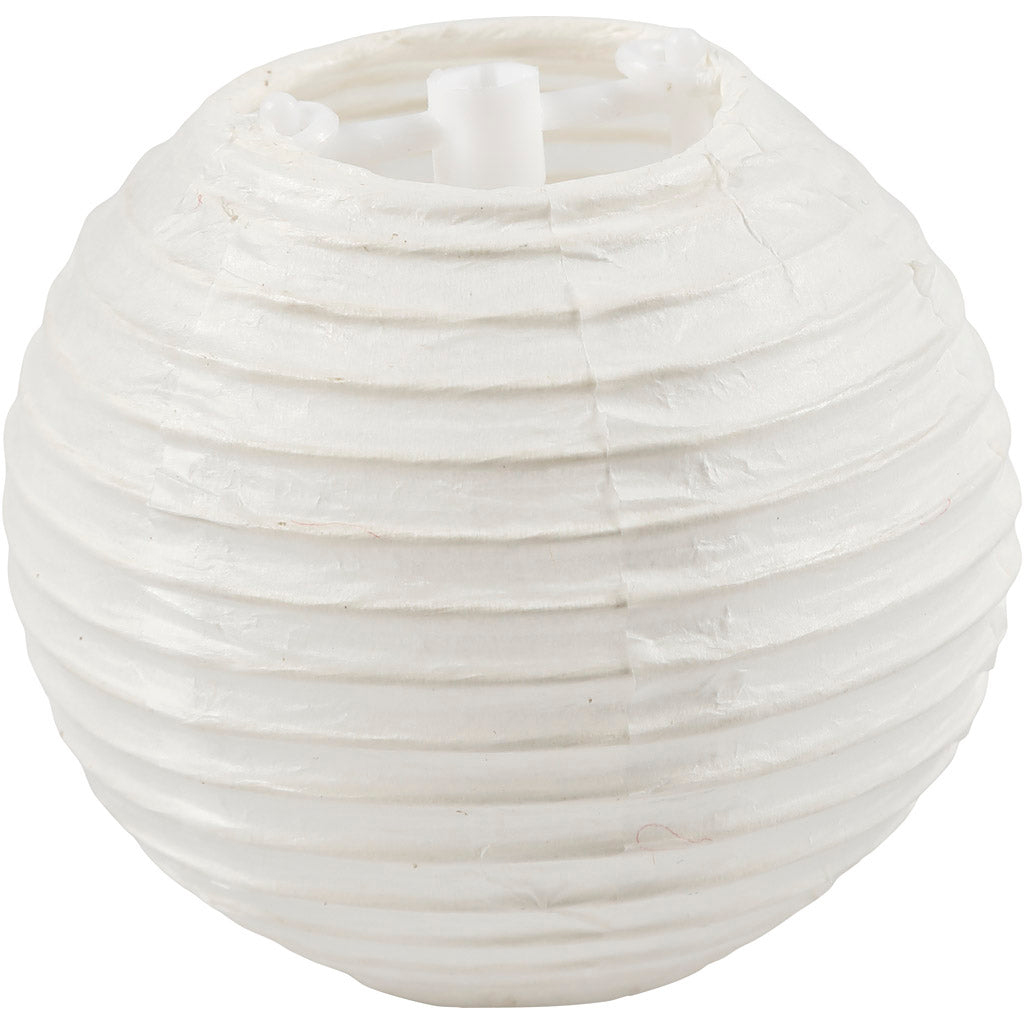 Lampe en papier Creativ company, ronde, d 7,5 cm, blanche, 10 pièces 1 boîte