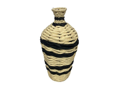 Dijk natural collections vase roseau 18x18x37cm naturel-noir