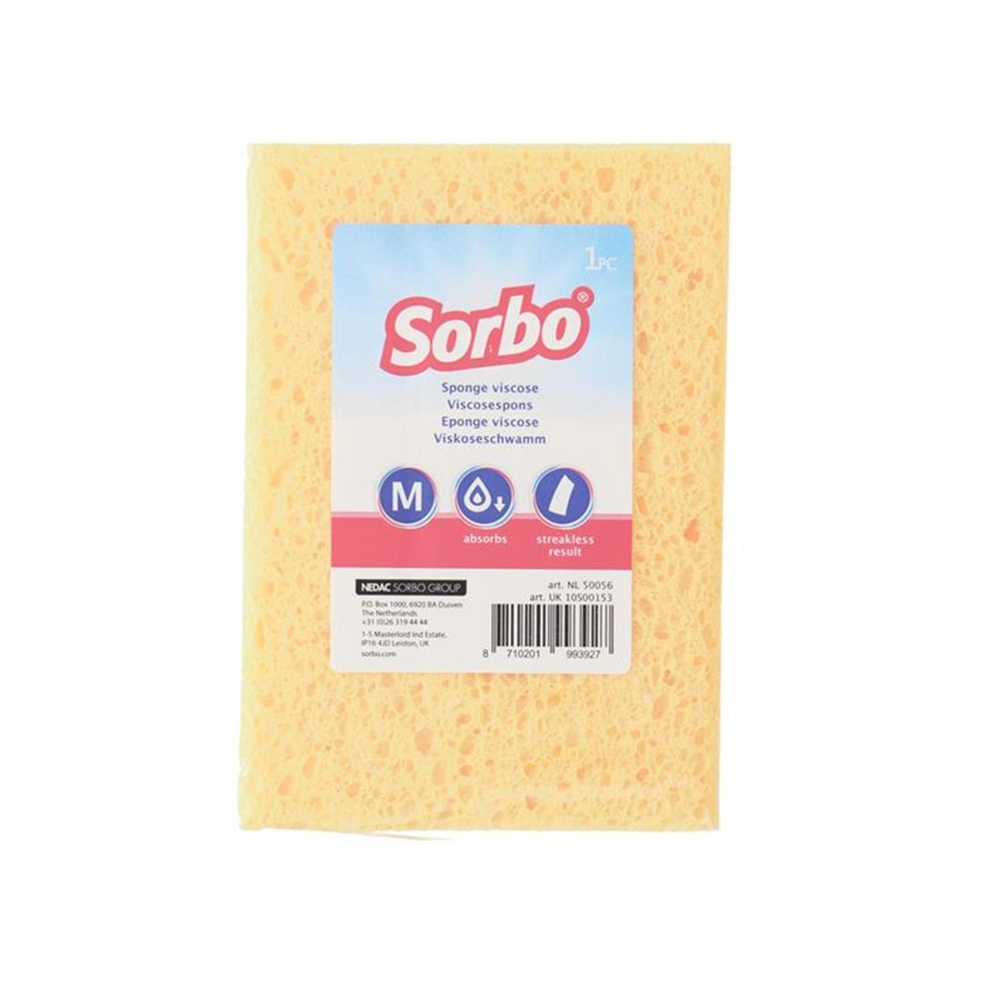 Éponge viscose Sorbo m 14x10x3,5cm