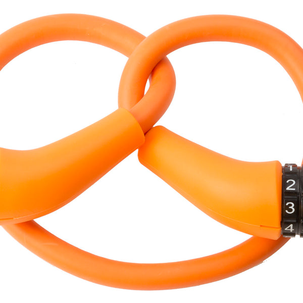 M-Wave Câble antivol à combinaison Silicone 900 x 12mm orange