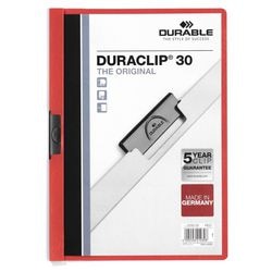 Chemises à pince en plastique durable a4 22x31cm rouge pince coulissante capacité 3mm