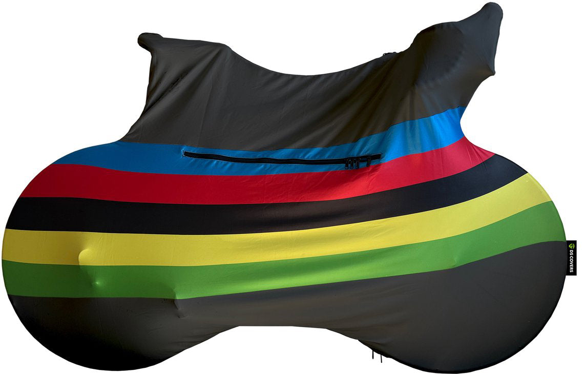 DS couvre la chaussette à vélo arc-en-ciel adapté au vélo noir