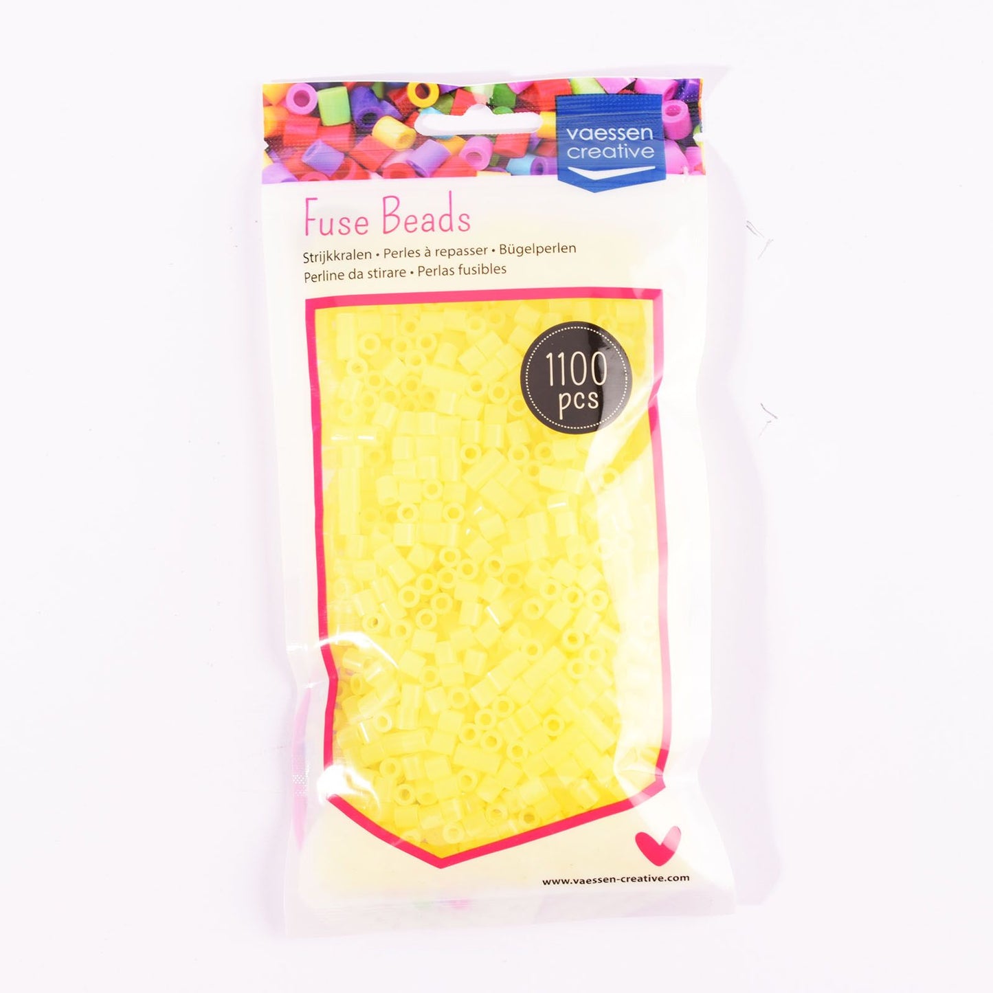 Vaessen creative • Perles thermocollantes jaune fluo 1100 pcs.