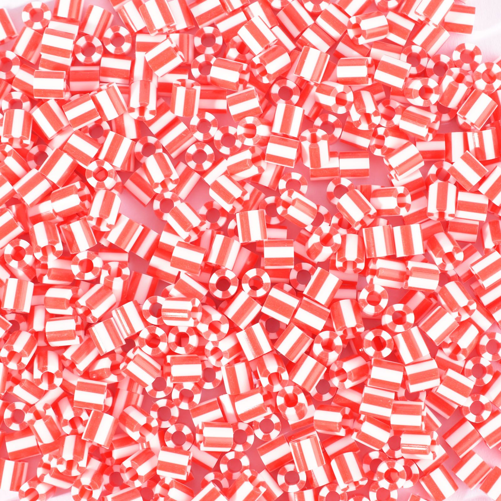 Vaessen creative • Perles thermocollantes bicolores rouge-blanc 550 pcs.