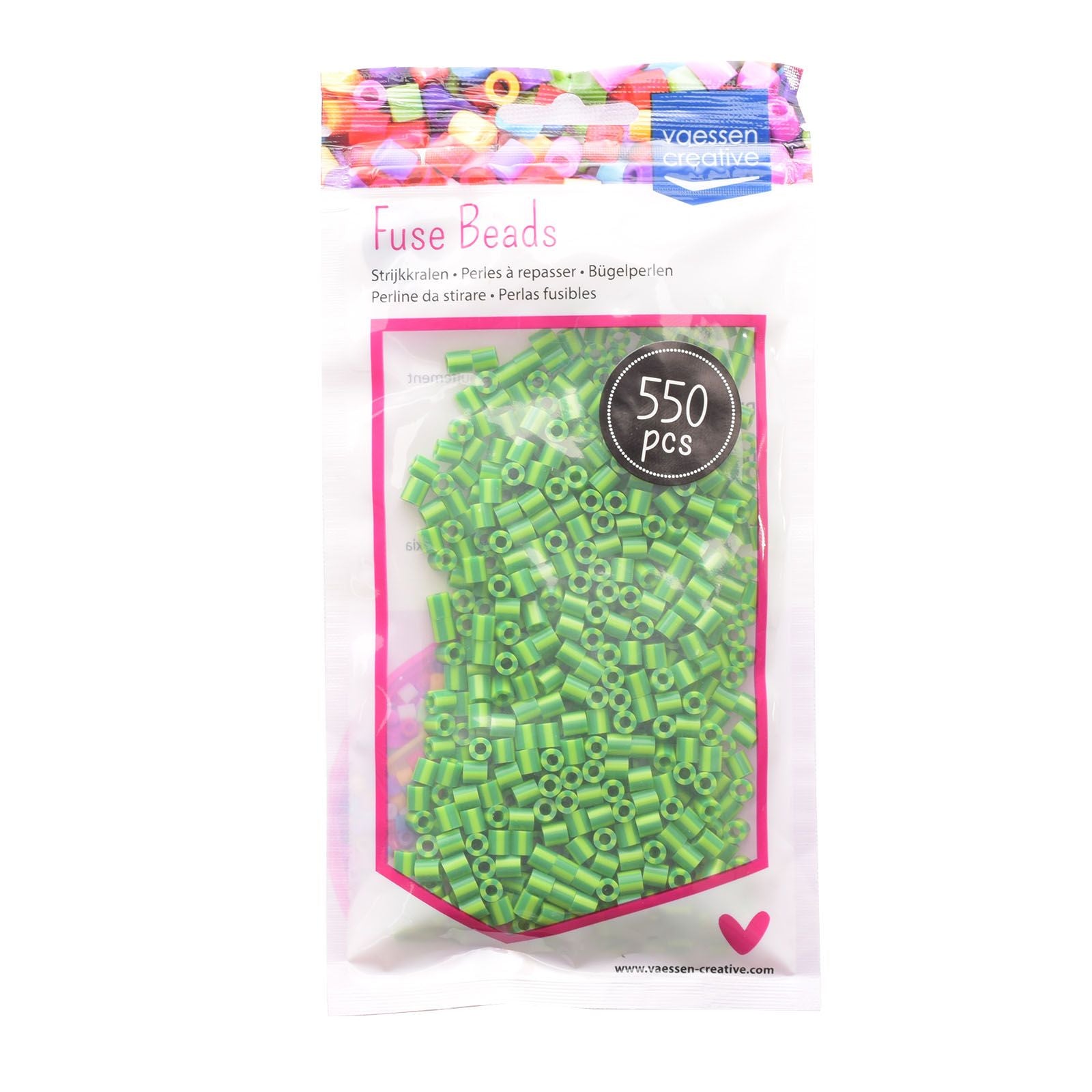 Vaessen creative • Perles thermocollantes bicolores vert-vert clair 550 pcs.