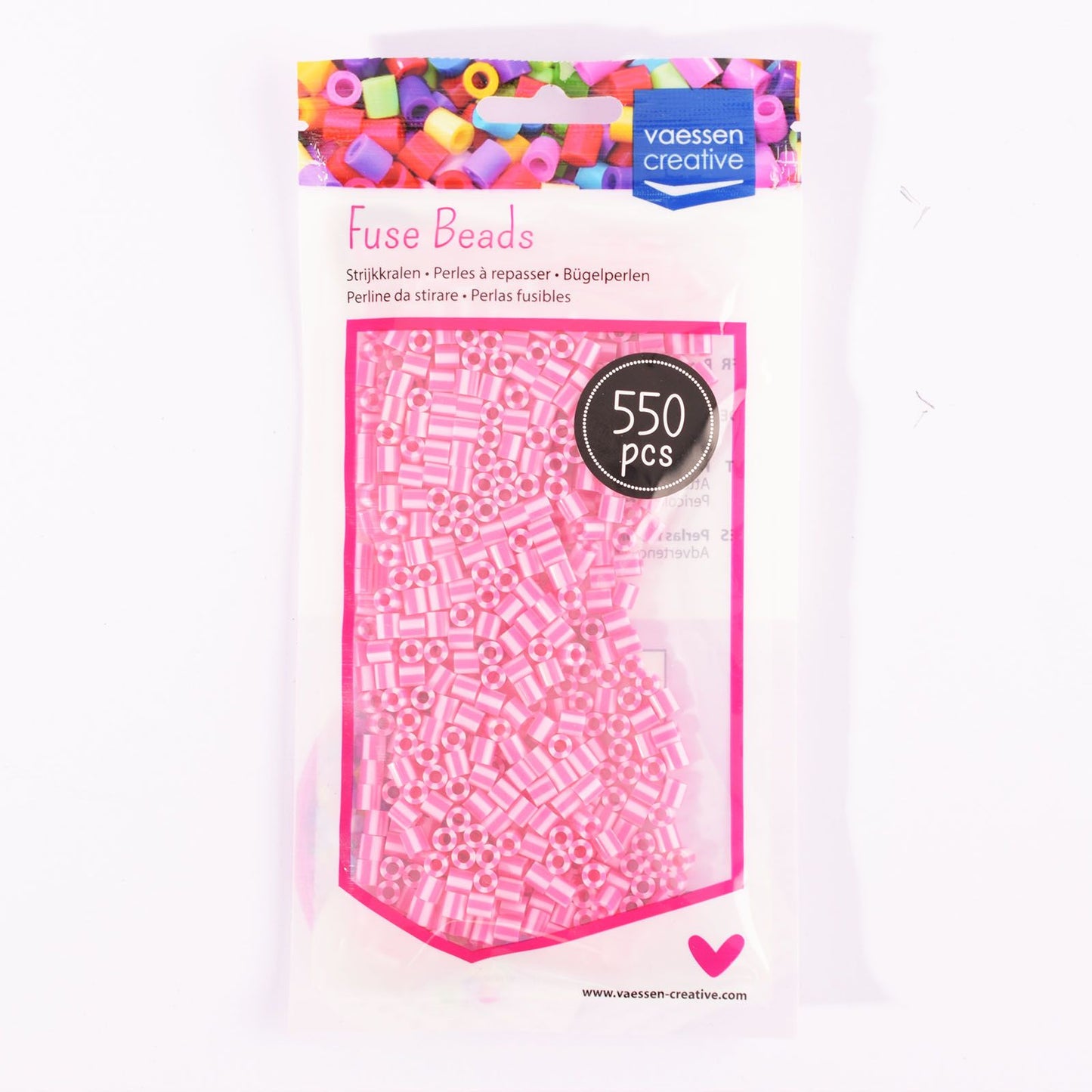 Vaessen creative • Perles thermocollantes bicolores rose-fuchsia 550 pcs.